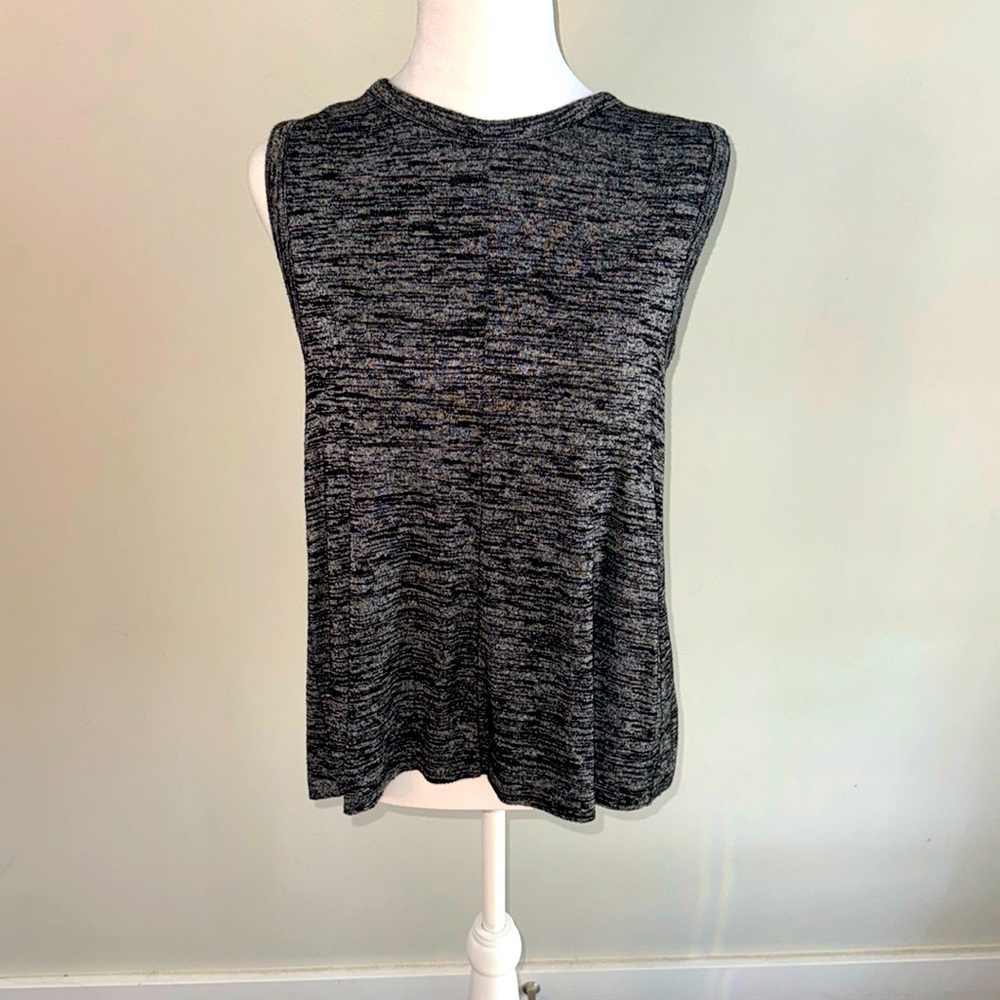 Rag & Bone Gray black and white Asymmetrical Sleeveless tee